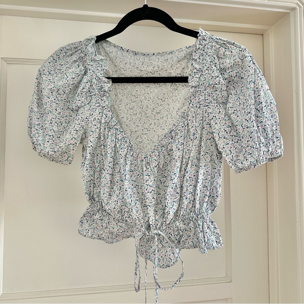 LoveShackFancy Floral Cotton Top